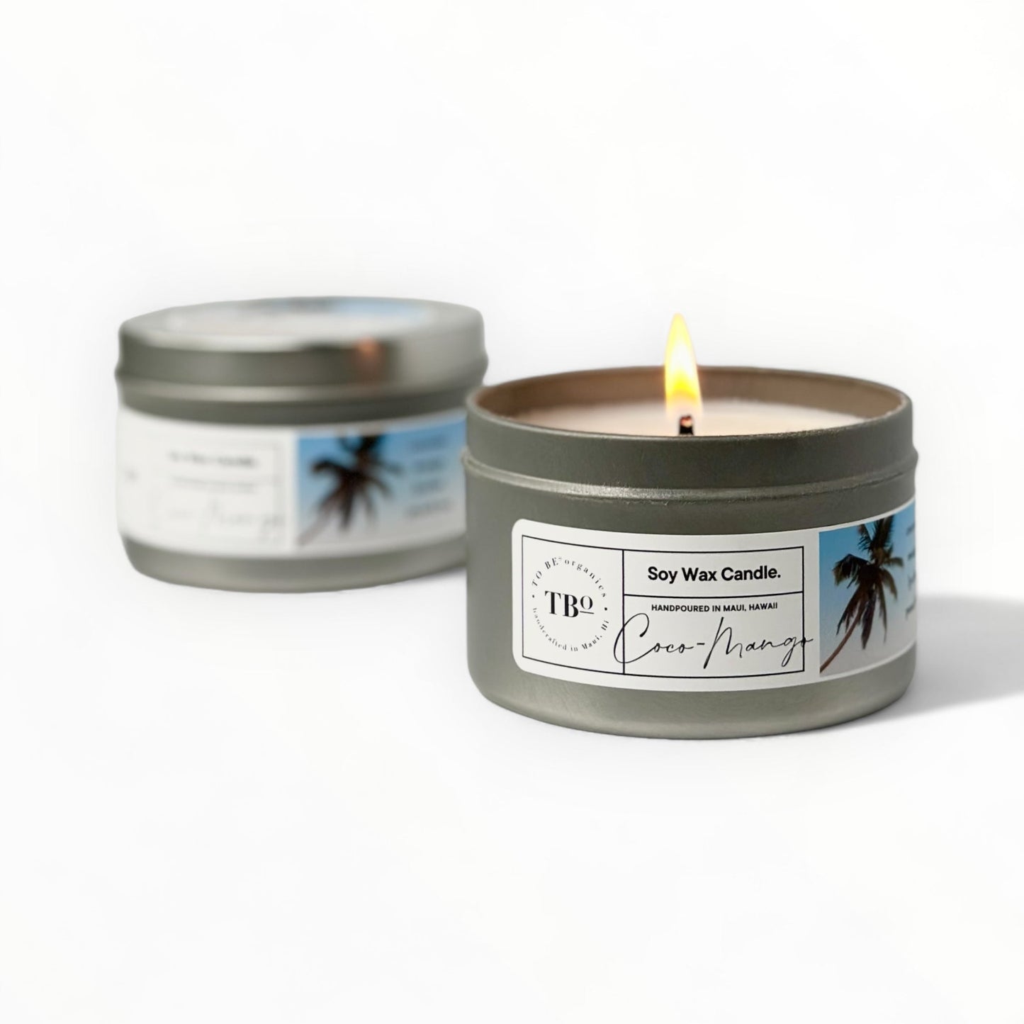 summer sunset soy wax candle.