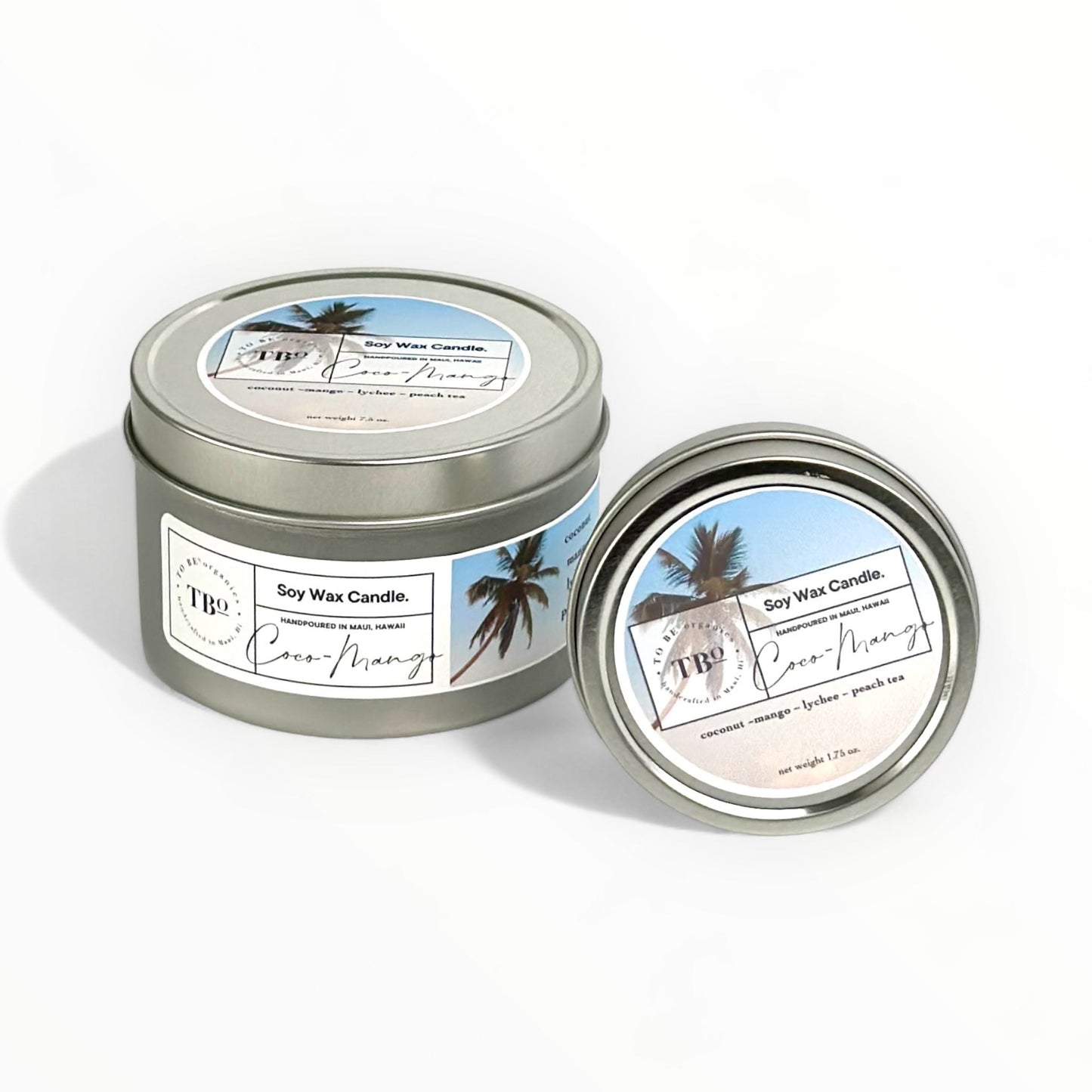 summer sunset soy wax candle.