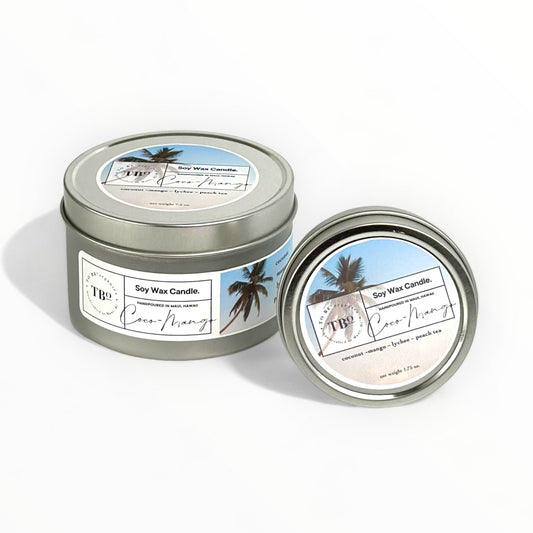 summer sunset soy wax candle.