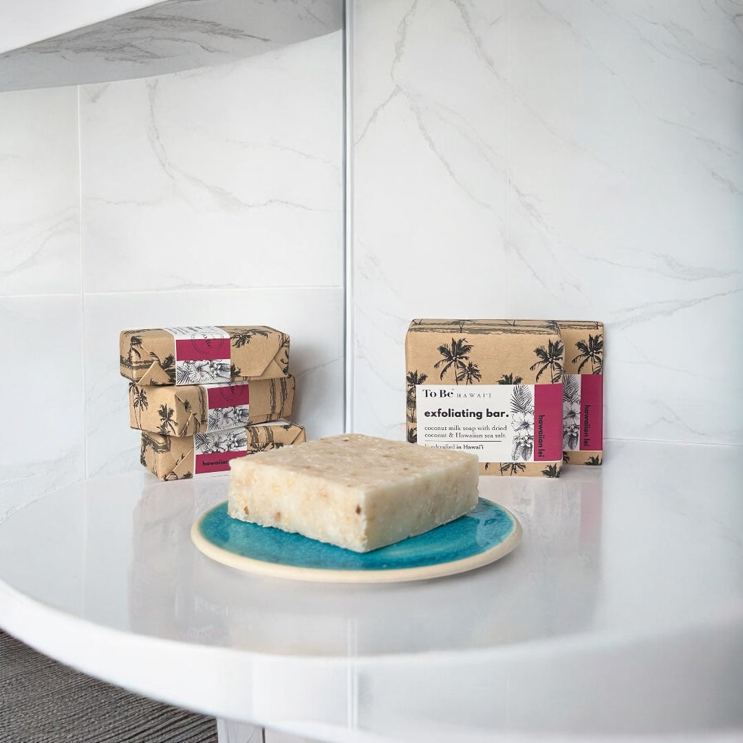 hawaiian lei exfoliating bar.