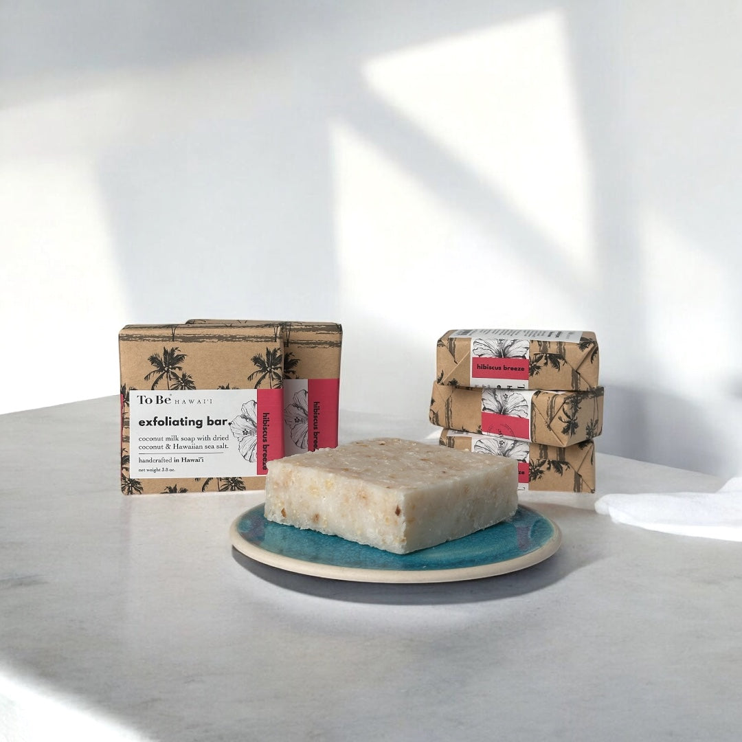 hibiscus breeze exfoliating bar.