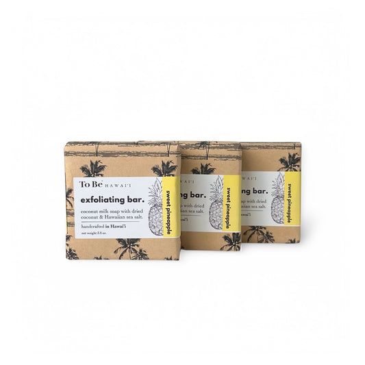 sweet pineapple exfoliating bar.