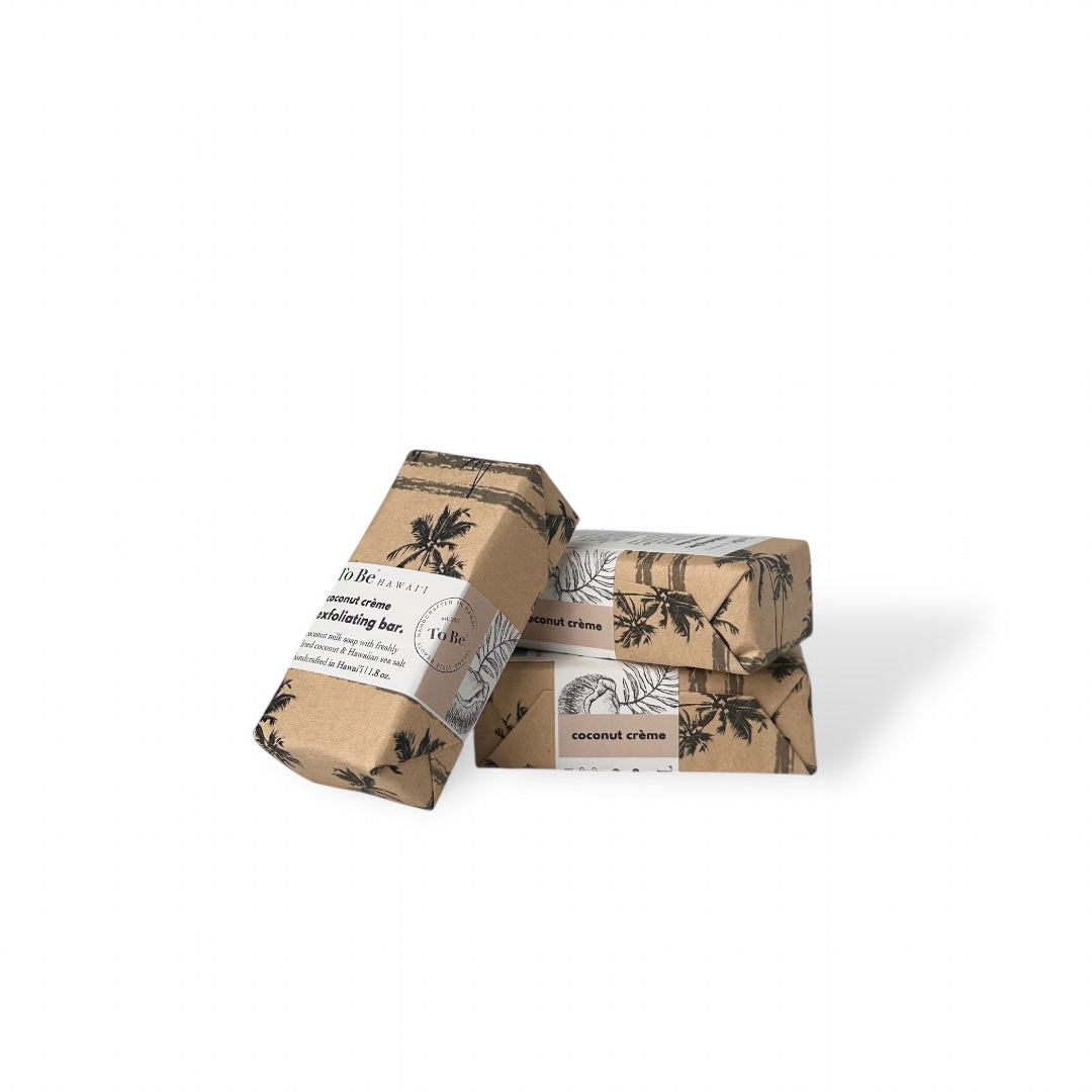 coconut crème exfoliating bar.