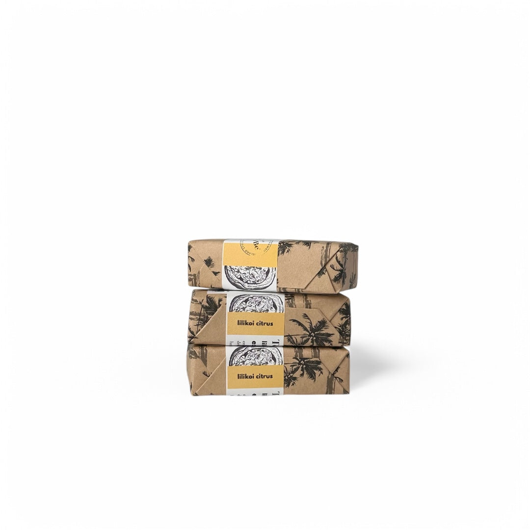 lilikoi citrus exfoliating bar.