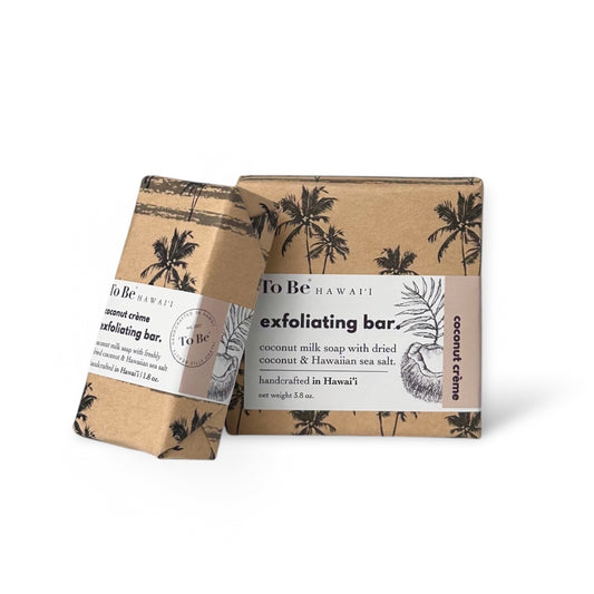 coconut crème exfoliating bar.