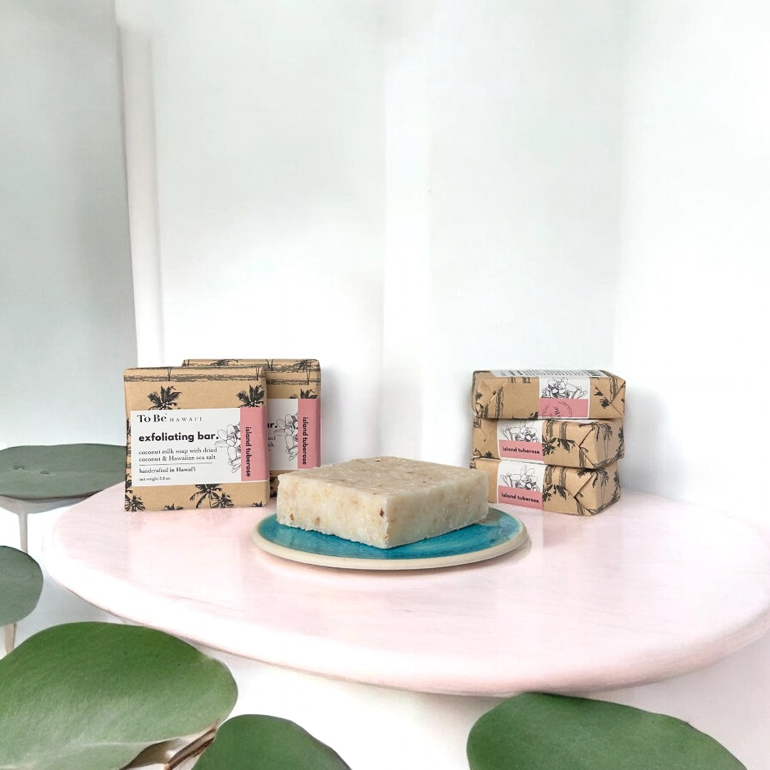 island tuberose exfoliating bar.