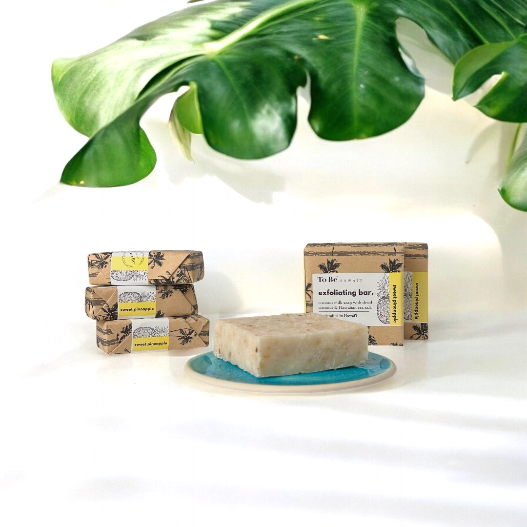 sweet pineapple exfoliating bar.