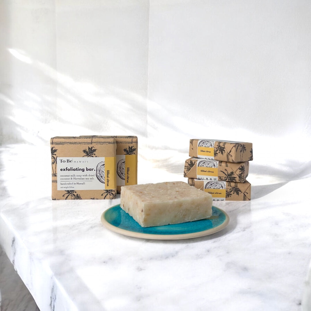 lilikoi citrus exfoliating bar.