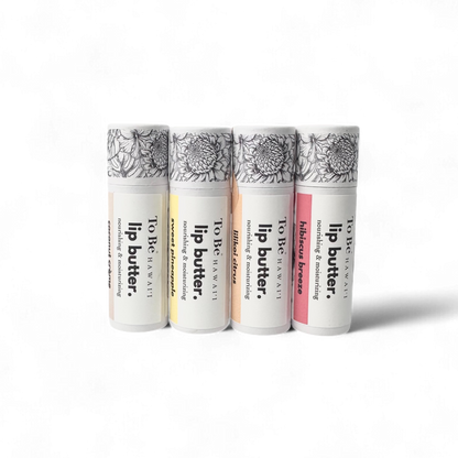 tropical flavors lip butter sampler.