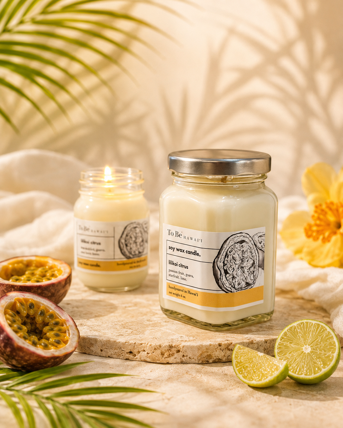 Lilikoi Citrus Soy Wax Candles