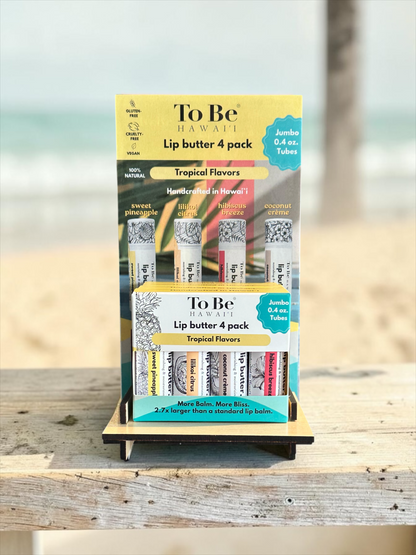 Tropical Flavors 4-Pack Lip Butter Gift Set Display