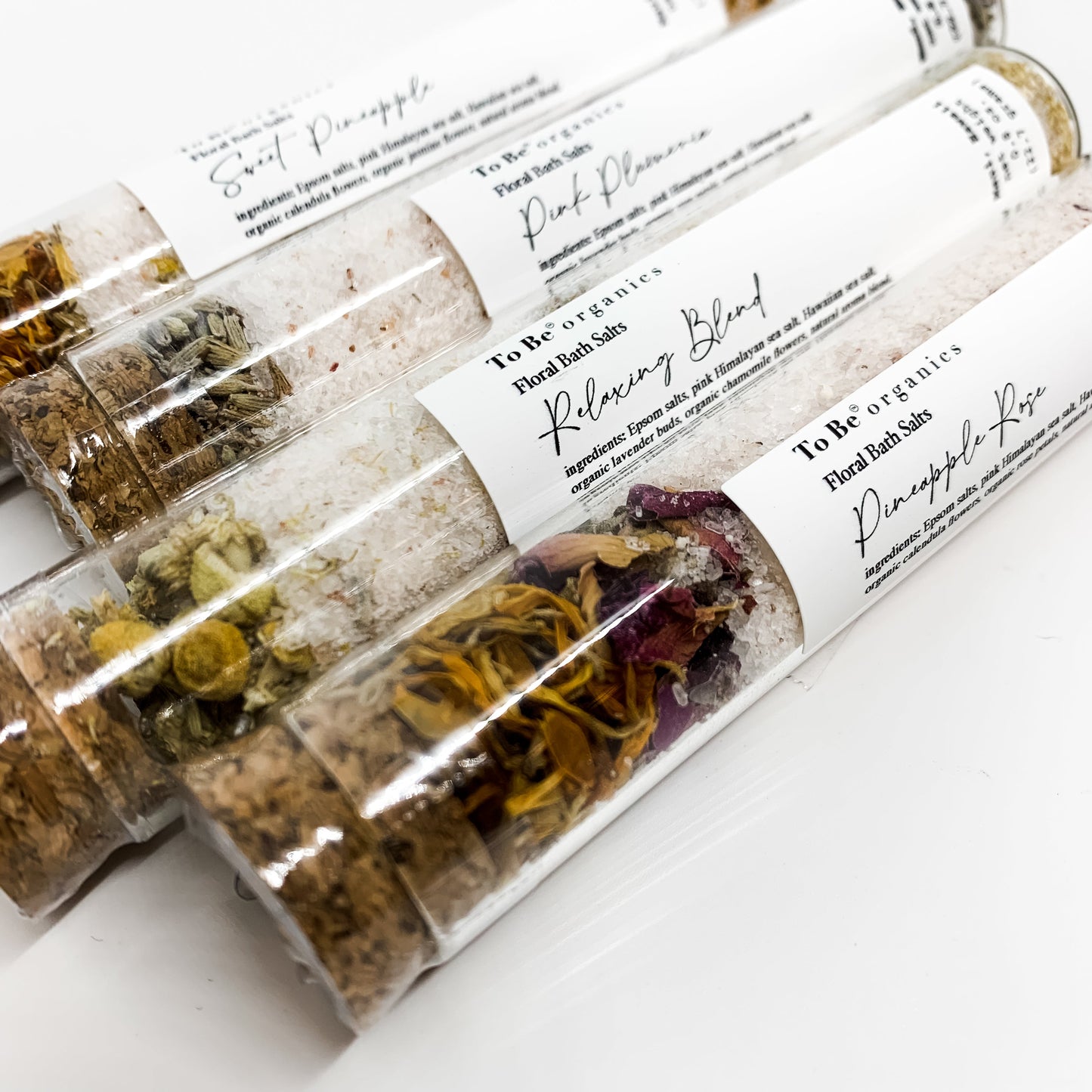 Floral Bath Salts Mini Test Tubes